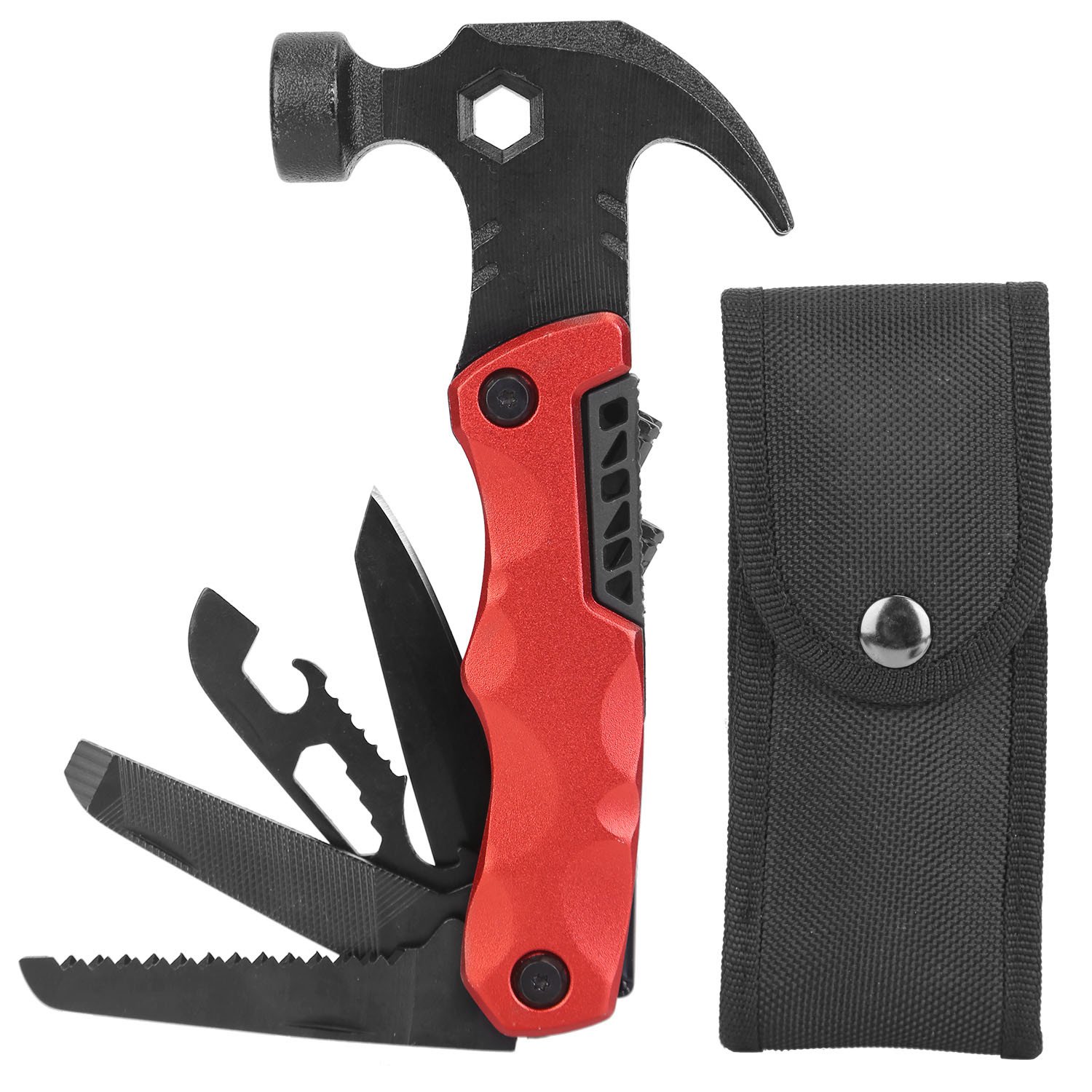 13 In 1 Multi-tool Hammer Outdoor Camping Survival Tools with Pouch Bag Safety Lock Nail Puller Knife Can Opener Saw Screw Depositor Screwdriver 13 In 1 Multi-tool Hammer Outdoor Camping Survival Tools with Pouch Bag Safety Lock Nail Puller Knife Can Opener Saw Screw Depositor Screwdriver