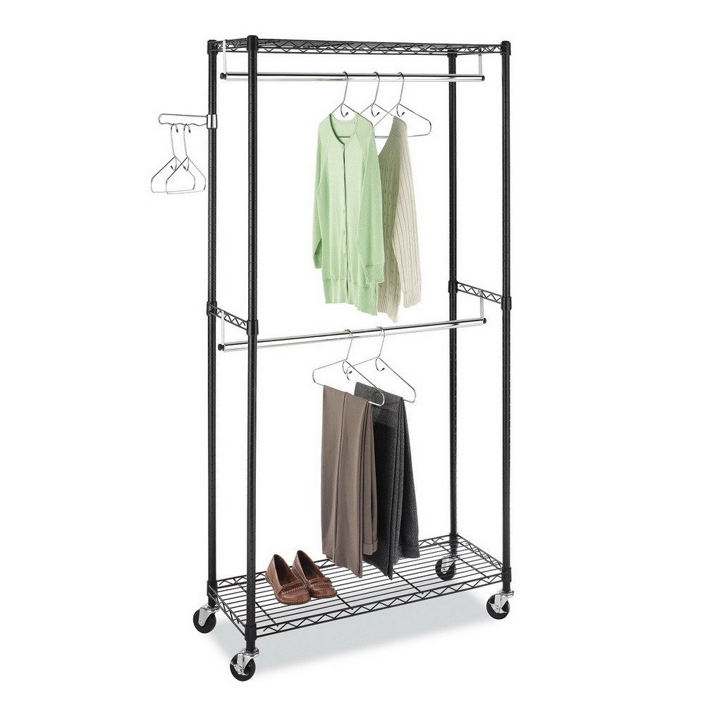 Closet Organizer Garment Rack Clothes Hanger Home Shelf Heavy Duty Furniture Garment Racks RT Closet Organizer Garment Rack Clothes Hanger Home Shelf Heavy Duty Furniture Garment Racks RT
