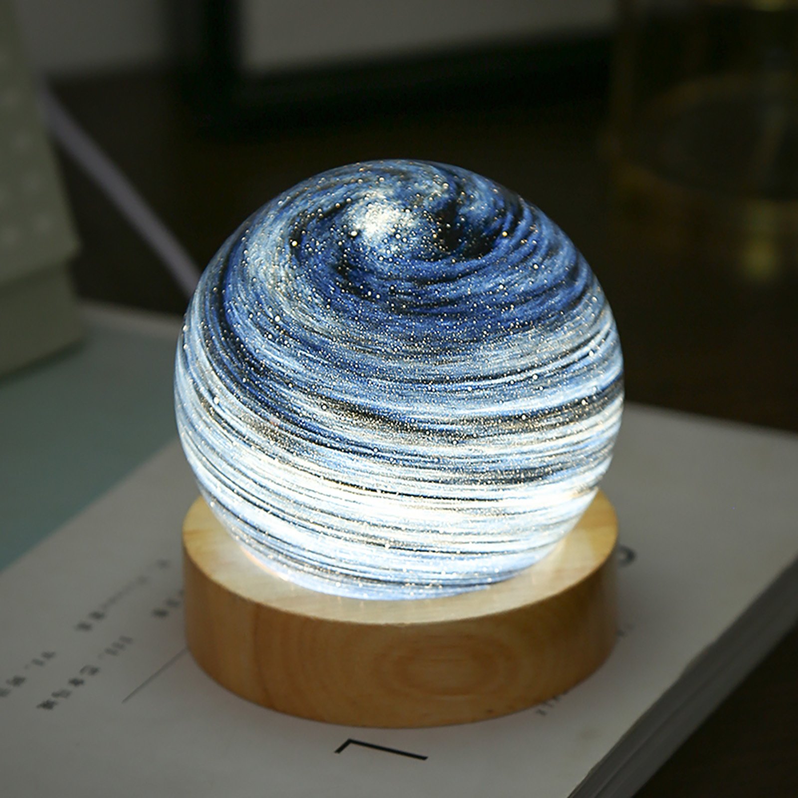 USB Fantasy Rainbow Planet Light Astronomical Ornaments Desktop Decorative Lights Art Crafts Wooden Case Gifts for Wedding Party USB Fantasy Rainbow Planet Light Astronomical Ornaments Desktop Decorative Lights Art Crafts Wooden Case Gifts for Wedding Party