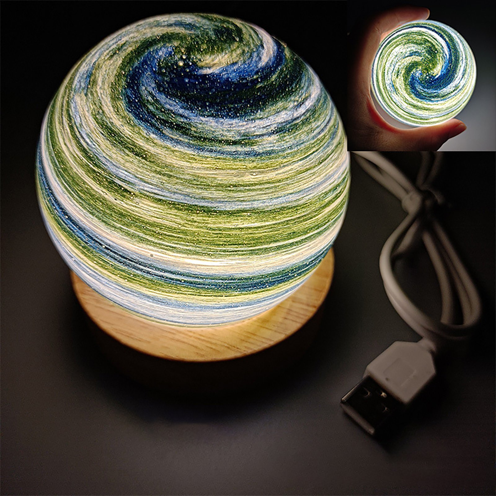 USB Fantasy Rainbow Planet Light Astronomical Ornaments Desktop Decorative Lights Art Crafts Wooden Case Gifts for Wedding Party USB Fantasy Rainbow Planet Light Astronomical Ornaments Desktop Decorative Lights Art Crafts Wooden Case Gifts for Wedding Party
