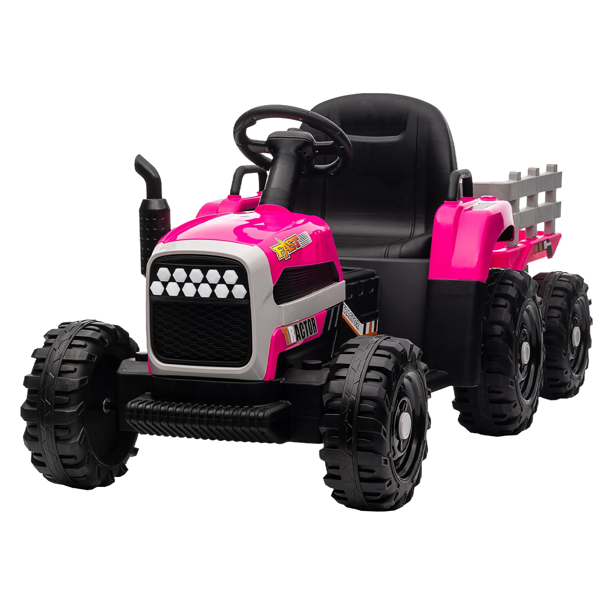 Ride on Tractor with Trailer,12V Battery Powered Electric Tractor Toy w/Remote Control,electric car for kids,Three speed adjustable,Power display, USB Ride on Tractor with Trailer,12V Battery Powered Electric Tractor Toy w/Remote Control,electric car for kids,Three speed adjustable,Power display, USB