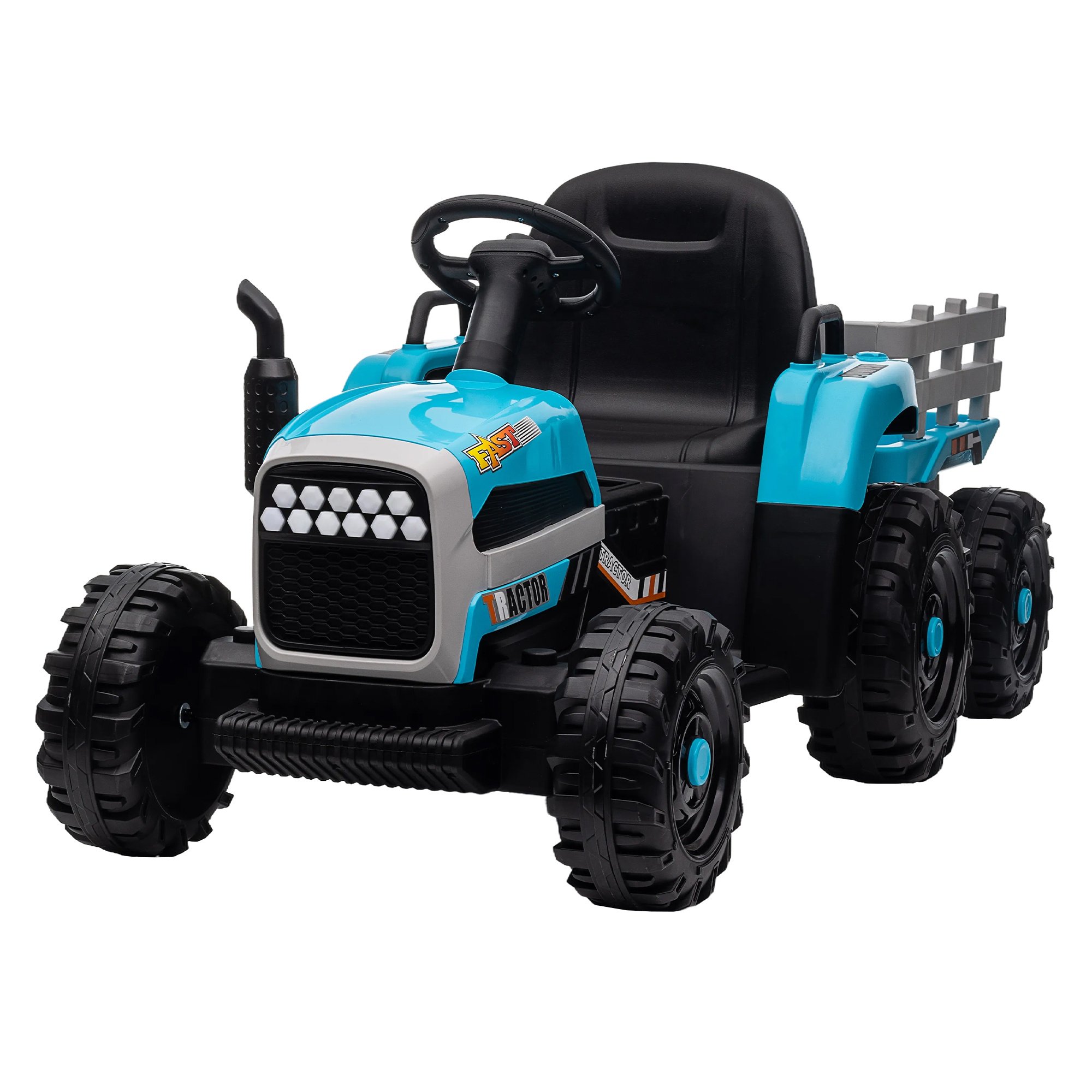 Ride on Tractor with Trailer,12V Battery Powered Electric Tractor Toy w/Remote Control,electric car for kids,Three speed adjustable,Power display, USB Ride on Tractor with Trailer,12V Battery Powered Electric Tractor Toy w/Remote Control,electric car for kids,Three speed adjustable,Power display, USB