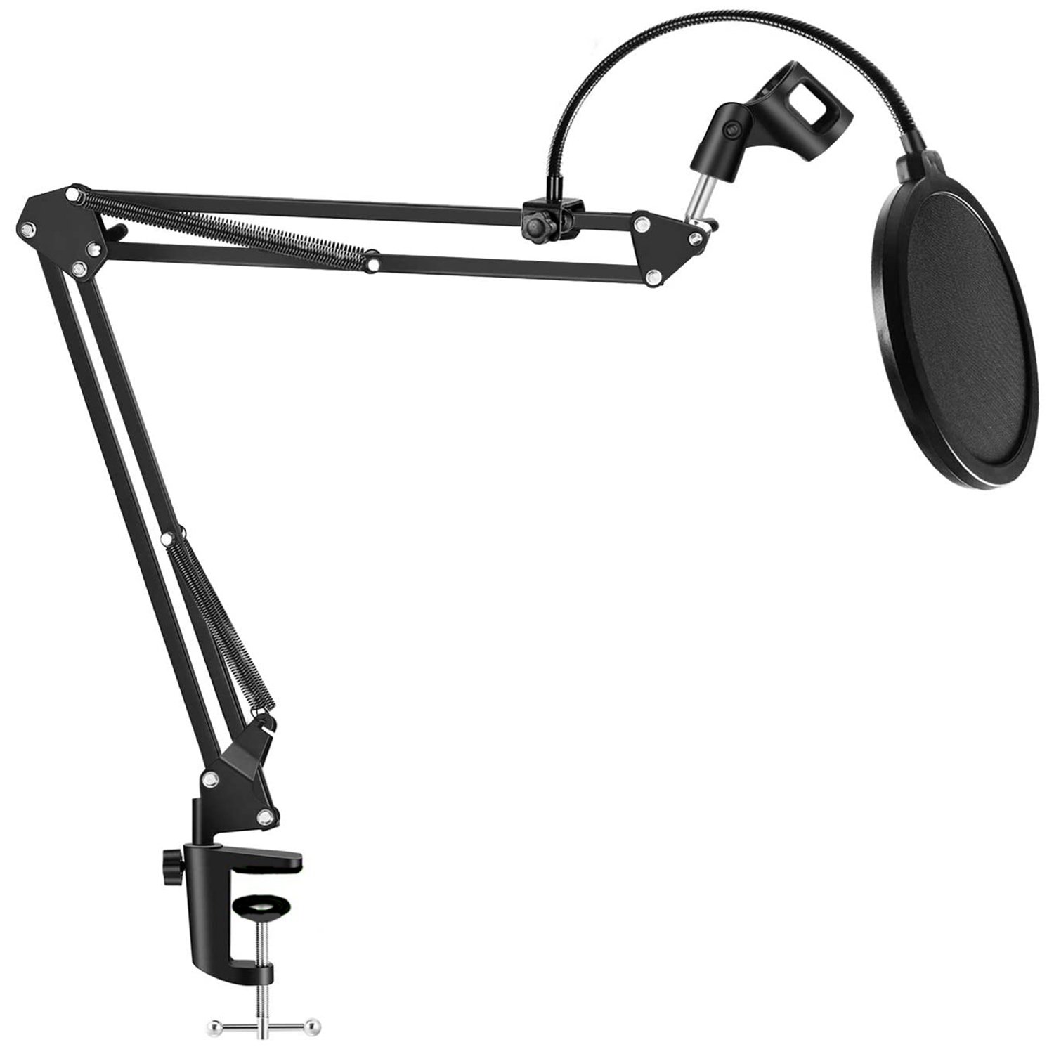 Professional Microphone Stand with Pop Filter Heavy Duty Microphone Suspension Scissor Arm Stand and Windscreen Mask Shield 5 Core RM STND 2 (with Pop Professional Microphone Stand with Pop Filter Heavy Duty Microphone Suspension Scissor Arm Stand and Windscreen Mask Shield 5 Core RM STND 2 (with Pop