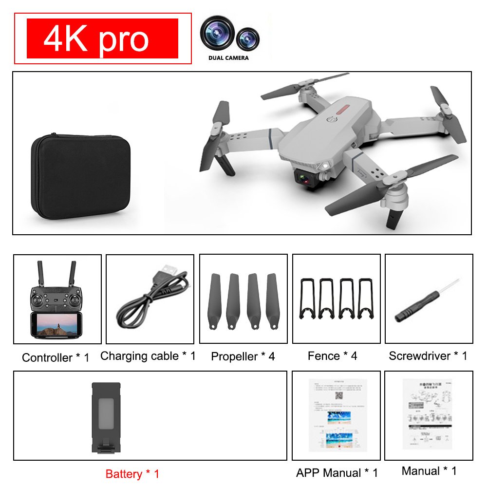 New E88 Pro Drone 4k HD Dual Camera Visual Positioning 1080P WiFi fpv drone height preservation rc quadcopter New E88 Pro Drone 4k HD Dual Camera Visual Positioning 1080P WiFi fpv drone height preservation rc quadcopter